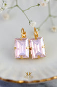 Light Pink Drop Earrings, Rosaline Pink Drop Earrings, Pink Crystal Earrings, Gift For Her, Light Pink Bridal Wedding Classic Earrings
