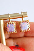 Opal Earrings, Opal Drop Earrings, Purple Opal Earrings, Gift for her, Christmas Gift, Purple Drop Earrings, Opal Earrings, Gift For Woman