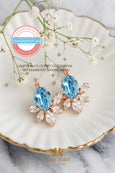 Light Blue Drop Earrings, Aquamarine Crystal Earrings, Light Blue Bridal Earrings, Bridesmaids Light Blue Earrings, Handmade Earrings