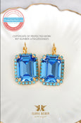 Light Blue Drop Earrings, Light Blue Crystal Drop Earrings, Bridal London Blue Earrings, Gift For Woman, Handmade Earrings, Blue Earrings