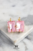 Pink Crystal Earrings, Light Pink Drop Earrings, Pink Crystal Bridal Earrings, Light Rose Earrings, Bridesmaids Earrings, Gift For Her.