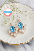 Light Blue Drop Earrings, Aquamarine Crystal Earrings, Light Blue Bridal Earrings, Bridesmaids Light Blue Earrings, Handmade Earrings
