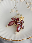 Burgundy Crystal Earrings, Dark Red Crystal Earrings, Burgundy Earrings, Rare burgundy Crystal Color Earrings, Bridesmaid Earrings