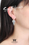 Burgundy Crystal Earrings, Dark Red Crystal Earrings, Burgundy Earrings, Rare burgundy Crystal Color Earrings, Bridesmaid Earrings