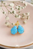 Opal Drop Earrings, Blue Opal Earrings, Blue Opal Drop Earrings, Opal Leverback Earrings, October Birthstone Earrings, Best Gift For Her