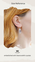 Light Sapphire Bridal Drop Earrings, Aquamarine Crystal Earrings, Light Blue Wedding Earrings, Elegant Gift for Her, Bridesmaid Jewelry