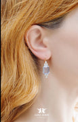 Light Sapphire Bridal Drop Earrings, Aquamarine Crystal Earrings, Light Blue Wedding Earrings, Elegant Gift for Her, Bridesmaid Jewelry