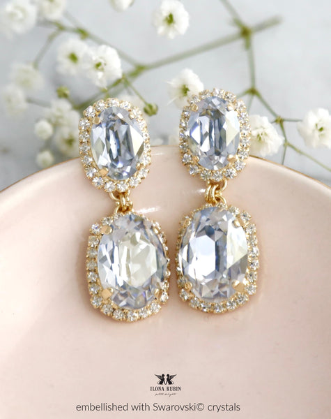 Dusty Blue Chandeliers, Bridal Dusty Blue Earrings, Dusty Blue Earrings, Light Blue Statement Earrings, Blue Chandeliers, Bridal Earrings