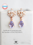 Light Purple Chandeliers, Light Amethyst Purple Chandelier Earrings, Lilac Bridal Earrings, Bridal Lilac Drop Earrings, Bridemaids Earrings.