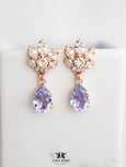 Light Purple Chandeliers, Light Amethyst Purple Chandelier Earrings, Lilac Bridal Earrings, Bridal Lilac Drop Earrings, Bridemaids Earrings.
