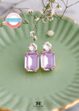 Light Purple Stud Earrings, Lavender Purple Crystal Bridal Earrings, Light Purple Bridesmaids Earrings, Bridal Purple Studs, Gift For Her