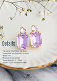 Light Purple Stud Earrings, Lavender Purple Crystal Bridal Earrings, Light Purple Bridesmaids Earrings, Bridal Purple Studs, Gift For Her