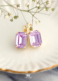 Lilac Purple Earrings, Light Purple Drop Earrings, Bridal Purple Lavender Earrings, Purple Crystal Earrings, Gift For Her, bridesmaid Gifts
