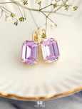 Lilac Purple Earrings, Light Purple Drop Earrings, Bridal Purple Lavender Earrings, Purple Crystal Earrings, Gift For Her, bridesmaid Gifts