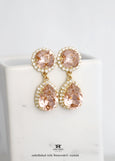 Blush Pink Chandeliers, Bridal Morganite Earrings, Dusty Rose Earrings, Light Pink Statement Earrings, Blush Chandeliers, Bridal Earrings