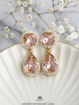 Blush Pink Chandeliers, Bridal Morganite Earrings, Dusty Rose Earrings, Light Pink Statement Earrings, Blush Chandeliers, Bridal Earrings