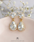 Dusty Blue Chandeliers, Bridal Dusty Blue Earrings, Dusty Blue Earrings, Light Blue Statement Earrings, Dusty Blue Bridal Earrings.