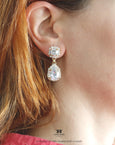 Dusty Blue Chandeliers, Bridal Dusty Blue Earrings, Dusty Blue Earrings, Light Blue Statement Earrings, Dusty Blue Bridal Earrings.