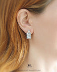 Aquamarine Bridal Earrings, Light Blue Stud Earrings, Aqaumarine Crystal Classic Stud Earrings, Gift For Her, Bridesmaids Earring.