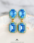 Aqua Blue Chandelier Earrings, Bridal Aqua Blue Earrings, Aqua Blue Turquoise Chandelier Earrings, Light Blue Long Earrings, Gift For Her