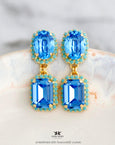 Aqua Blue Chandelier Earrings, Bridal Aqua Blue Earrings, Aqua Blue Turquoise Chandelier Earrings, Light Blue Long Earrings, Gift For Her