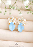 Powder Blue Bridal Stud Crystal Earrings, Light Blue Earrings, Powder Blue Wedding Earrings, Gift For Her, Bridesmaids Gifts, Blue Studs