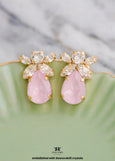 Powder Pink Bridal Stud Crystal Earrings, Light Pink Earrings, Patel Pink Wedding Earrings, Gift For Her, Bridesmaids Gifts, Pink Studs