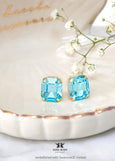 Light Blue Stud Earrings, Bridal Blue Aquamarine Crystal Stud Earrings, Bridesmaids Blue Earrings, Bridal Blue Studs, Gift For Her
