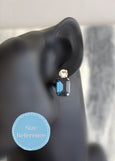 Amory Blue Navy Crystal Dangle Drop Earrings