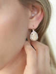 Red Pink Drop Earrings, Pink Red Bridal Earrings, Red Ruby Blush Rose Earrings, Bridesmaids Earrings, Bridal Pink Crystal Earrings,