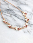 Blush Necklace, Bridal Blush Necklace, Blush Rose Gold Bridal Necklace, Morganite Necklace, Bridesmaids Necklaces, Blush Rose Necklace