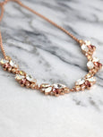 Blush Necklace, Bridal Blush Necklace, Blush Rose Gold Bridal Necklace, Morganite Necklace, Bridesmaids Necklaces, Blush Rose Necklace