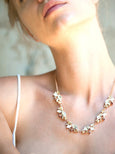 Blush Necklace, Bridal Blush Necklace, Blush Rose Gold Bridal Necklace, Morganite Necklace, Bridesmaids Necklaces, Blush Rose Necklace
