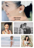 Shanty Clear Austrian Crystal Climbing Bridal Earrings