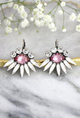 Pink Drop Earrings, Pink Earrings, Crystal Drop Pink Earrings, Antique Pink Earrings, Gift For Woman, Crystal Dangle Earrings, Pink Droplets