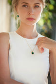 Emerald Necklace, Emerald Crystal Gold Necklace, Bridal Emerald Gold Necklace, Bridesmaids Necklaces, Emerald Green Necklace, Gift For Her