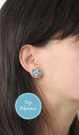 Dusty Blue Stud Earrings, Blue Bridesmaids Earrings, Blue Crystal Earrings, Navy Blue Stud Earrings, Gift For Her, Sapphire Blue Earrings