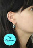 Blue Teal Drop Earrings, Bridal Teal Blue Earrings, Teal Blue Crystal Swarovski Earrings, Bridesmaids Earrings, Crystal Teal Blue Earrings