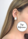 Orange Stud Earrings, Ornage Crystal Earrings, Burnt Ornage Stud Earrings, Opal Ornage Bridal Crystal Earrings, Gift for her