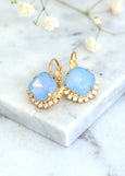 Blue Drop Earrings, Bridal Light Blue Crystal Earrings