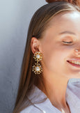 Pearl Bridal Earring, Modern Pearl Earrings, Bridal Pearl Chandelier Crystal Earrings, Long Crystal Bridal Pearl Earrings, Pearl Earrings
