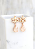 Ivory Drop Earrings, Ivory Cream Bridal Chandelier Earrings, Ivory Crystal Earrings, Bridal Cream Drop Crystal Earrings, Bridal Earrings