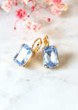 Blue Crystal Earrings, Light Blue Crystal Earrings, Aquamarine Bridal Earrings, Dusty Blue Earrings, Bridal Something Blue, Gift For Her
