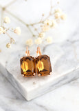 Brown Drop Earrings, Brown Crystal Earrings, Earrings, Topaz Crystal Earrings, Gift For Her, Bridesmaids Earrings, Chocolate Gold Earring