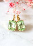 Green Drop Earrings, Mint Crystal Earrings, Sage Green Crystal Earrings, Bridesmaids Earrings, Gift For Her, Bridal Green Mint Earrings