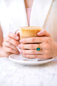 Cocktail Crystal Ring, Crystal Gold Ring, Emerald Green Crystal Ring, Emerald Green Crystal Ring, Gift For Her, Statement Green Crystal Ring
