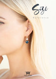 Blue Navy Earrings, Bridal Blue Navy Crystal Earrings. Bridal Sapphire Crystal Earrings, Bridesmaids Earrings, Blue Marine Gold Earrings