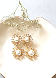 Pearl Bridal Earring, Modern Pearl Earrings, Bridal Pearl Chandelier Crystal Earrings, Long Crystal Bridal Pearl Earrings, Pearl Earrings