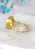 Cocktail Crystal Ring, Crystal Gold Ring, Emerald Green Crystal Ring, Emerald Green Crystal Ring, Gift For Her, Statement Green Crystal Ring