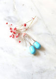 Coral Earrings, Coral Drop Earrings, Coral Gold Earrings, Living Coral Earrings, Bridesmaids Coral Earrings, Gift For Woman, Orange Earrings